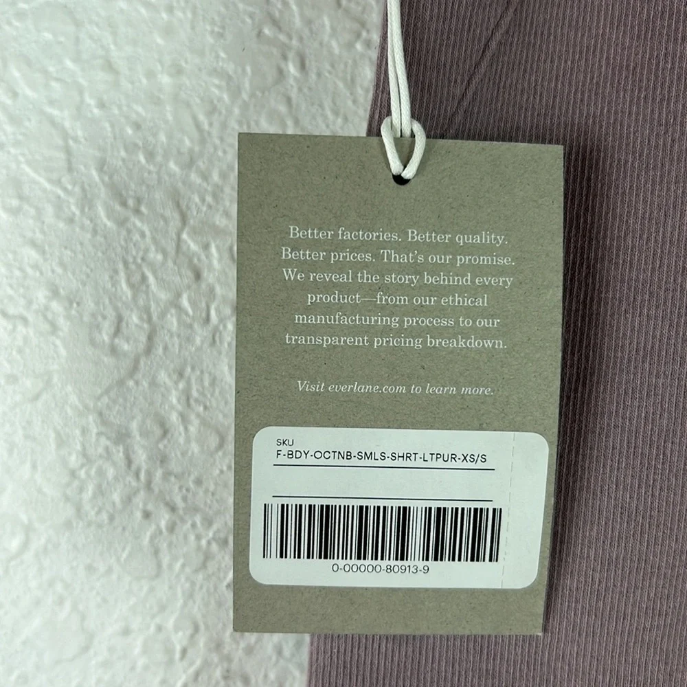 Nwt Everlane The Seamless Bike Shorts Ribbed Purple, Size XS/S - Picture 5 of 10